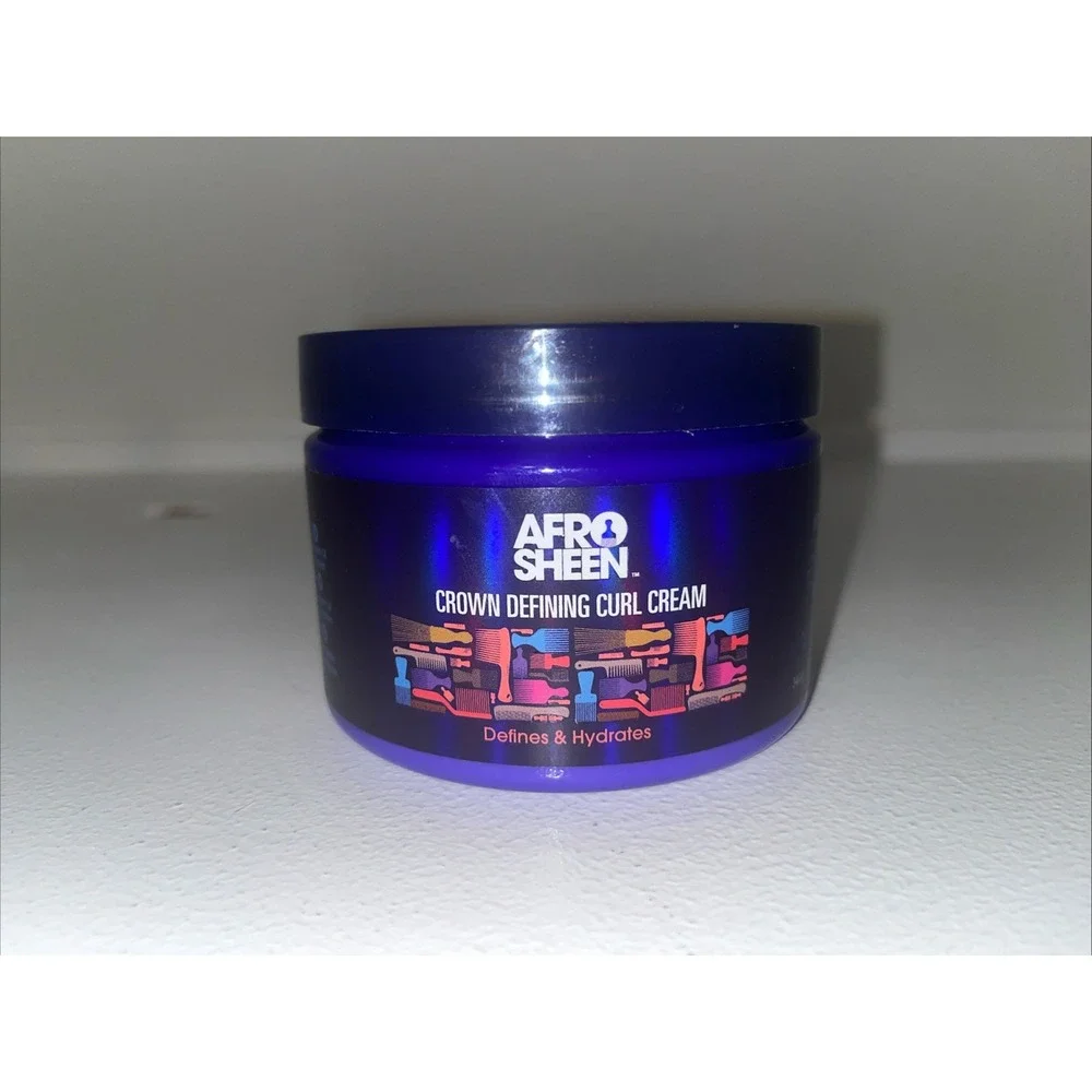 Afro Sheen Crown Defining Curl‎ Hair Styling Cream 12 oz, Defines And Hydrates